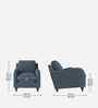 Sally Velvet 1 Seater Sofa in Oxford Blue Color