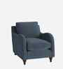 Sally Velvet 1 Seater Sofa in Oxford Blue Color