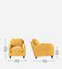 Sally Velvet 1 Seater Sofa in Turmeric Yellow Color