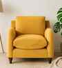 Sally Velvet 1 Seater Sofa in Turmeric Yellow Color