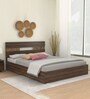 Salmacis Queen Size Bed In Walnut Finish