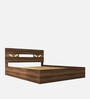 Salmacis Queen Size Bed In Walnut Finish