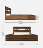Salmacis Queen Size Bed In Walnut Finish
