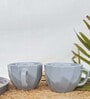 Salt Midget 200ml Grey Ceramic (Set of 2) Tea Cups