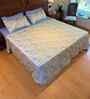 Salvia Blue 100% Cotton Floral 250 GSM Double Bed AC Comforter