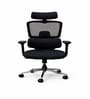 Sama High Back Ergonomic Chair with Multi-Lock Mechanism and Adjustable Headrest in Black Colour