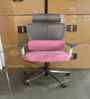 Sama Pro High Back Ergonomic Chair with Multi-Lock Mechanism and Adjustable Headrest in White & Pink Colour