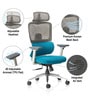 Sama Pro Korean Mesh Office Chair with Seat Slider and 4D Armrests in Blue Colour