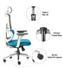 Sama Pro Korean Mesh Office Chair with Seat Slider and 4D Armrests in Blue Colour
