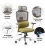 Sama Pro Korean Mesh Office Chair with Seat Slider and 4D Armrests in Green Colour