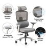 Sama Pro Korean Mesh Office Chair with Seat Slider and 4D Armrests in Grey Colour