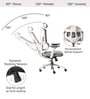 Sama Pro Korean Mesh Office Chair with Seat Slider and 4D Armrests in Grey Colour