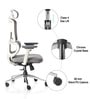 Sama Pro Korean Mesh Office Chair with Seat Slider and 4D Armrests in Grey Colour