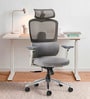 Sama Pro Korean Mesh Office Chair with Seat Slider and 4D Armrests in Grey Colour
