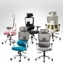 Sama Pro Korean Mesh Office Chair with Seat Slider and 4D Armrests in Pink Colour