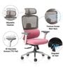 Sama Pro Korean Mesh Office Chair with Seat Slider and 4D Armrests in Pink Colour
