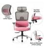 Sama Pro Korean Mesh Office Chair with Seat Slider and 4D Armrests in Pink Colour