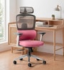 Sama Pro Korean Mesh Office Chair with Seat Slider and 4D Armrests in Pink Colour