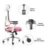 Sama Pro Korean Mesh Office Chair with Seat Slider and 4D Armrests in Pink Colour