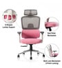Sama Pro Korean Mesh Office Chair with Seat Slider and 4D Armrests in Pink Colour