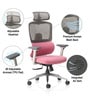 Sama Pro Korean Mesh Office Chair with Seat Slider and 4D Armrests in Pink Colour