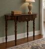Sama Wooden Console Table In Mahogany Colour