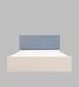 Samadhi  Queen Size Upholstered Bed In Blue Colour & White Colour With Box Storage