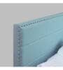 Samadhi  Queen Size Upholstered Bed In Blue Colour & White Colour With Box Storage