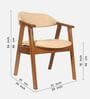 Samara Teak Wood Arm Chair In Teak Finish