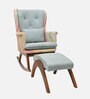 Samdrup Solid Wood Rocking Chair In Multi Finish With Foot Stool