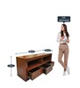 Samson TV Console for TVs in Natural Teak Finish 