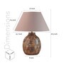 Samsula Beige Shade Table Lamp With Cotton Base