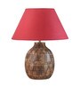 Samsula Maroon Shade Table Lamp With Cotton Base