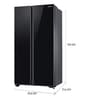 Samsung 700 L with Inverter Side-by-Side Refrigerator (RS72R50112C/TL, Black)