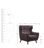 San 1 Seater Sofa in Dark Brown Colour
