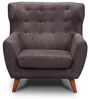 San 1 Seater Sofa in Dark Brown Colour