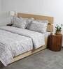 Grey Traditional Cotton Single Bed Duvet Cover