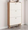 Sanctum 3 Door Drawer Wooden Shoe Organizer Cabinet