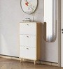 Sanctum 3 Door Drawer Wooden Shoe Organizer Cabinet