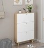 Sanctum 3 Door Drawer Wooden Shoe Organizer Cabinet