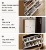 Sanctum 3 Door Drawer Wooden Shoe Organizer Cabinet