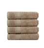 Beige Solid 550 GSM Cotton Hand Towels (Set of 4)