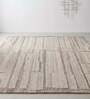Beige Abstract Woolen 36 x 60 Inches Hand Tufted Rug
