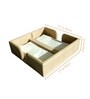 Sand Beige PU Leather Tissue Holder with Weighted Bar Design Elegant Tabletop Napkin Dispenser