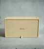 Sand Beige Rectangular PU Leather Tissue Box Cover Sleek Tabletop Napkin Dispenser