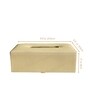 Sand Beige Rectangular PU Leather Tissue Box Cover Sleek Tabletop Napkin Dispenser