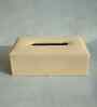 Sand Beige Rectangular PU Leather Tissue Box Cover Sleek Tabletop Napkin Dispenser