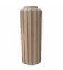 Sand Finish Elegant Fluted White Decorative Vase