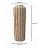 Sand Finish Elegant Fluted White Decorative Vase
