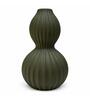 Sand Finish Elegant Ribbed Double Gourd Decorative Vase